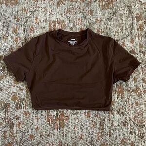 Skims Brown Super Cropped Top